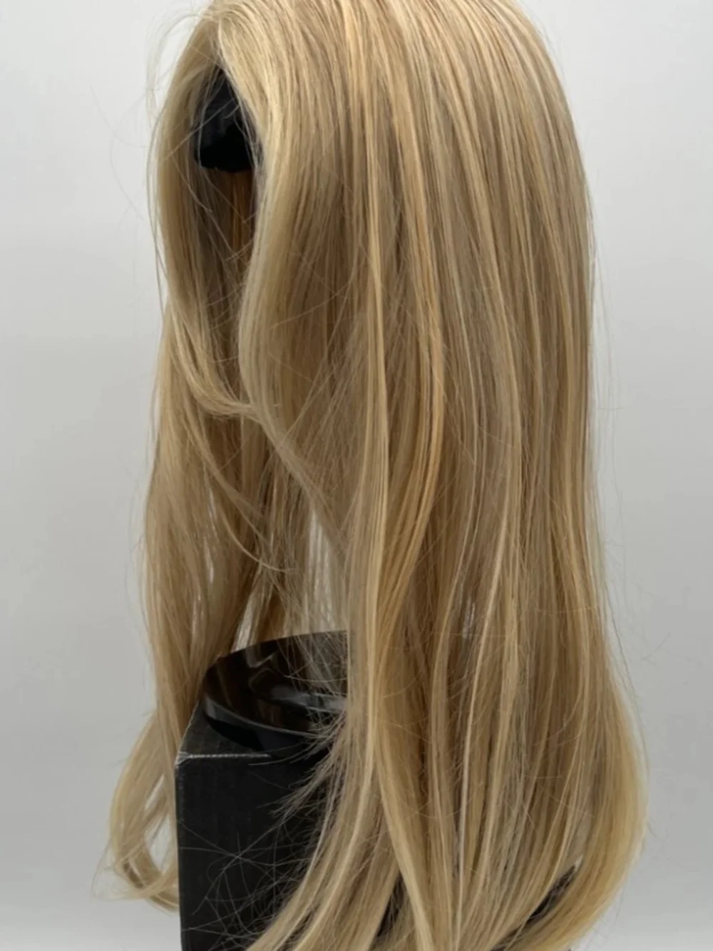 Blonde w/ Wispy Bangs Long Layered 18in Women Premium Hair Topper